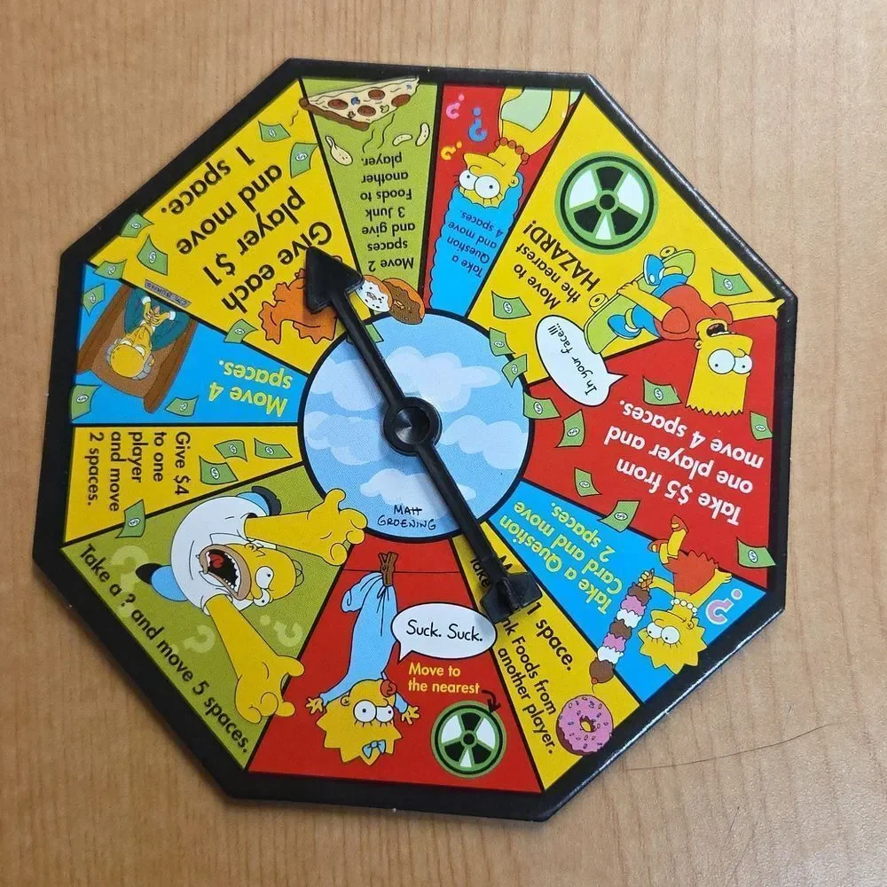 The Simpsons Loser Takes All Party Game COMPLETE RoseArt 2001‎